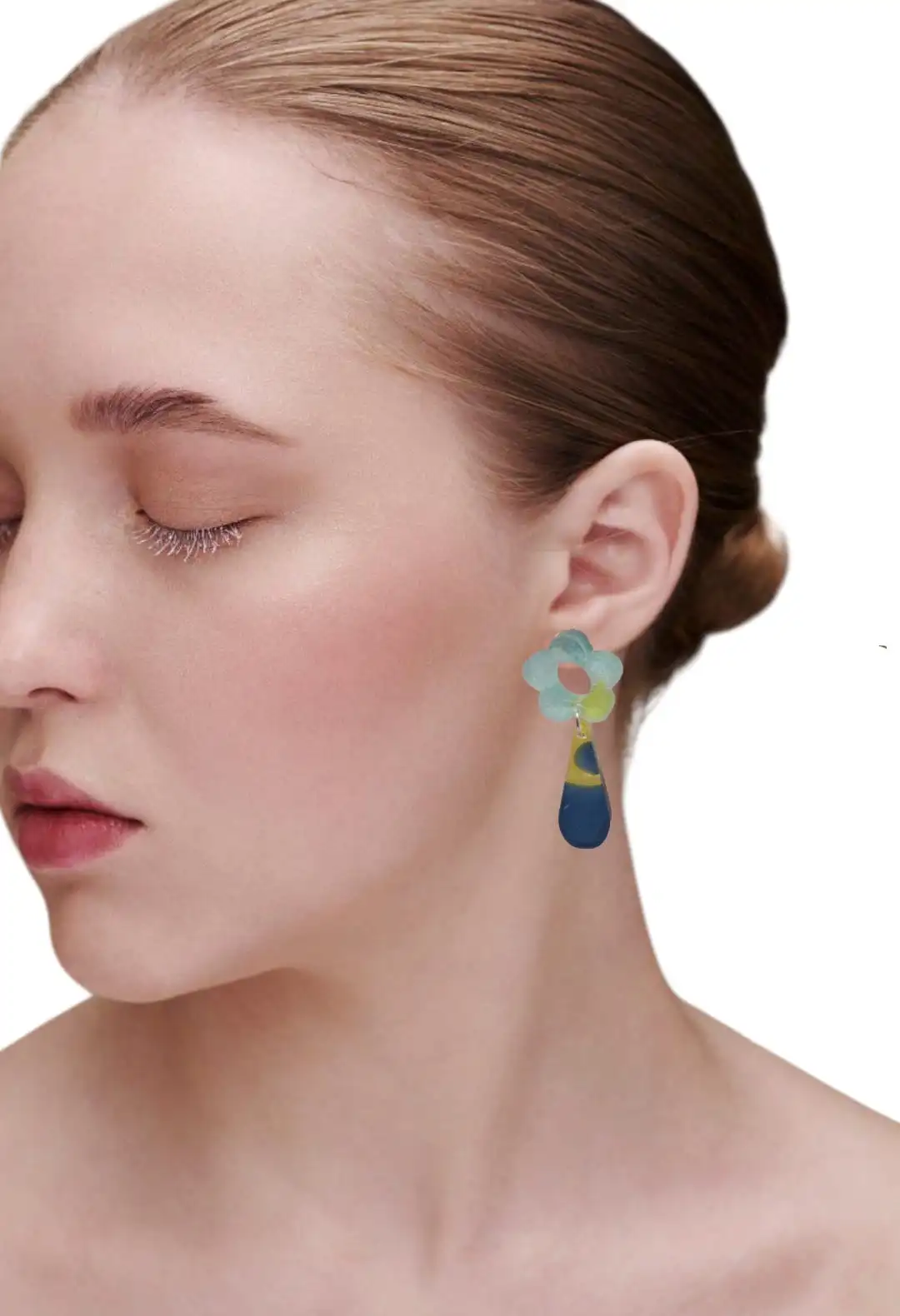Turquoise & Yellow Drop